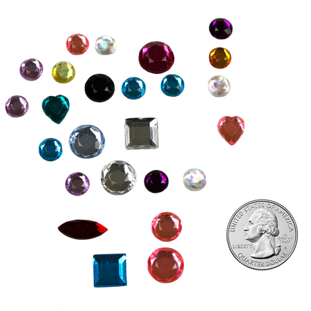 Hygloss Products Multicolor Acrylic Gemstones, 8 oz. 94308